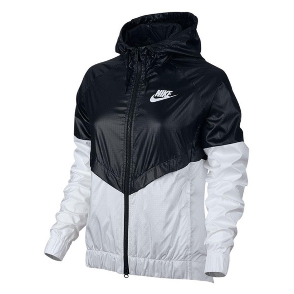 Nike Black and White Windbreaker Jacket